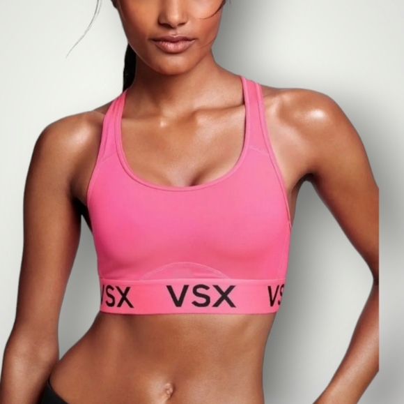 Victoria's Secret VSX Bra Womens M Lot 2 The Player Racerback Sport Bra Wireles - Picture 3 of 10